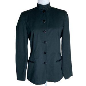 LAUREN Ralph Lauren Black Military Style Blazer Jacket Womens Sz 6